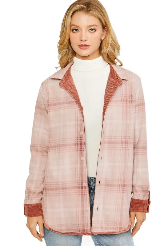 Corduroy Reversible Button Down Jacket