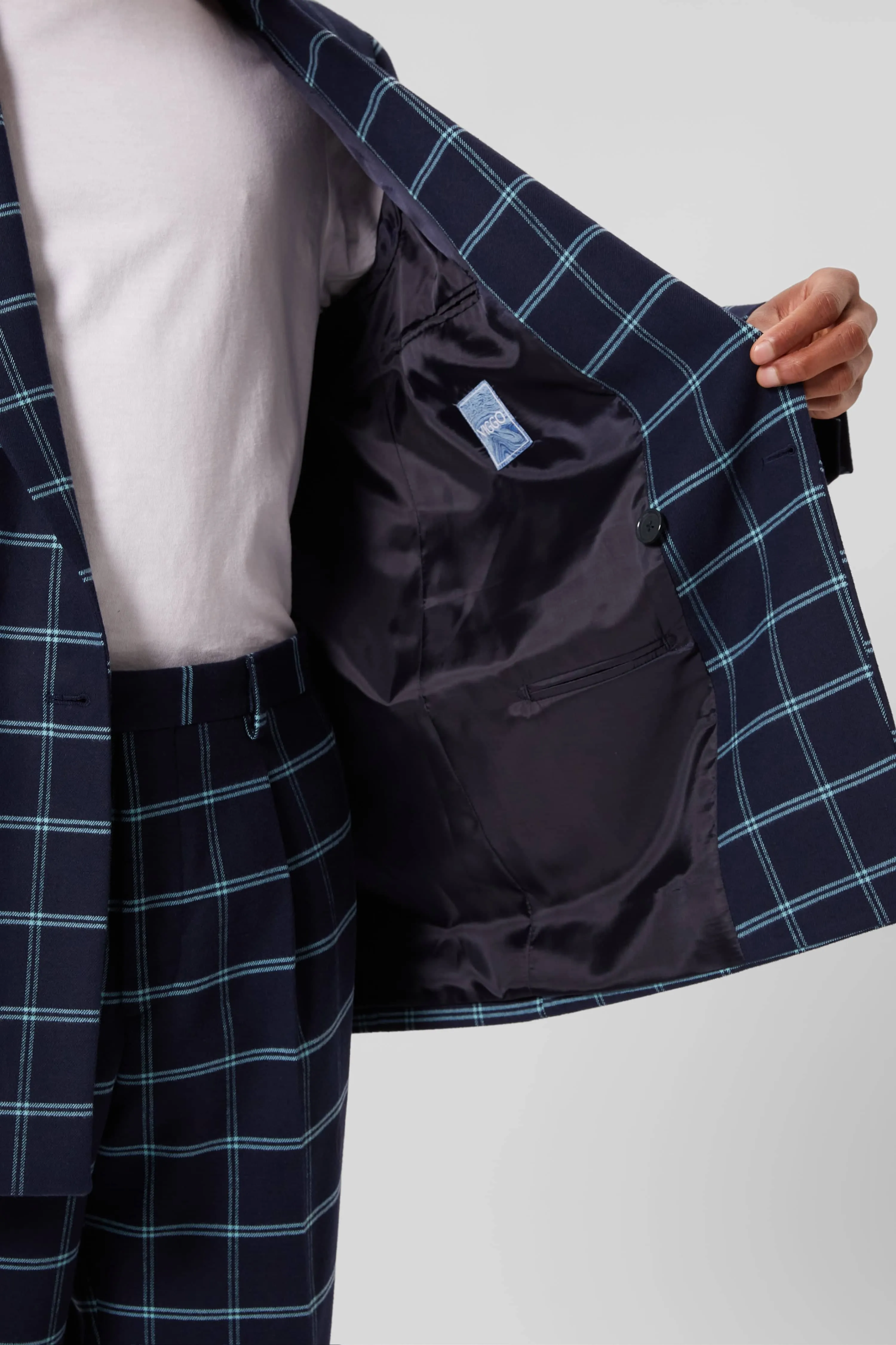 Fabien Oversized Blue Check Suit - ARCHIVE
