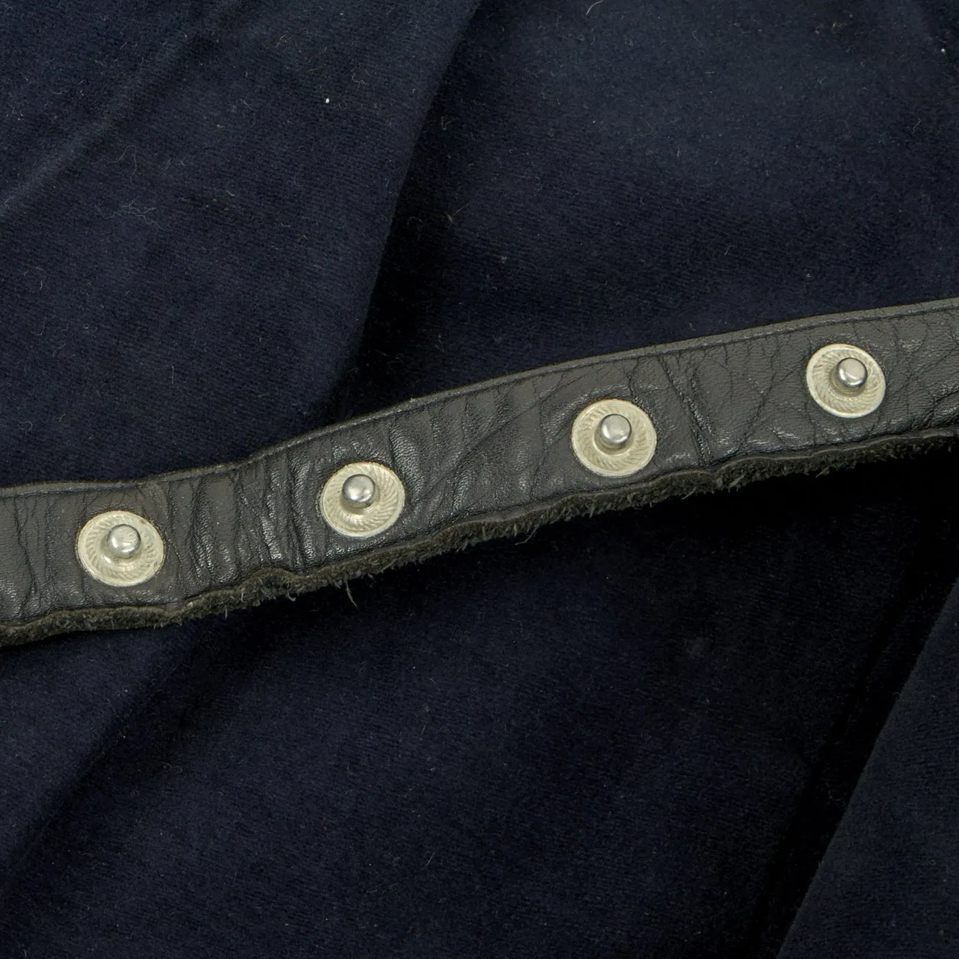 Original German WWII Officer Black Leather Greatcoat